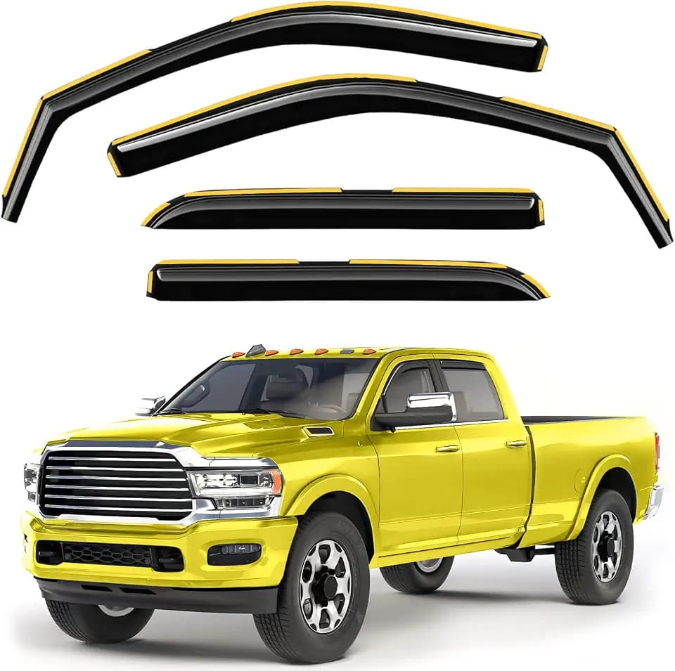 Window Visors Rain Guards for Dodge RAM 2500 3500 2019-2026 Crew Cab