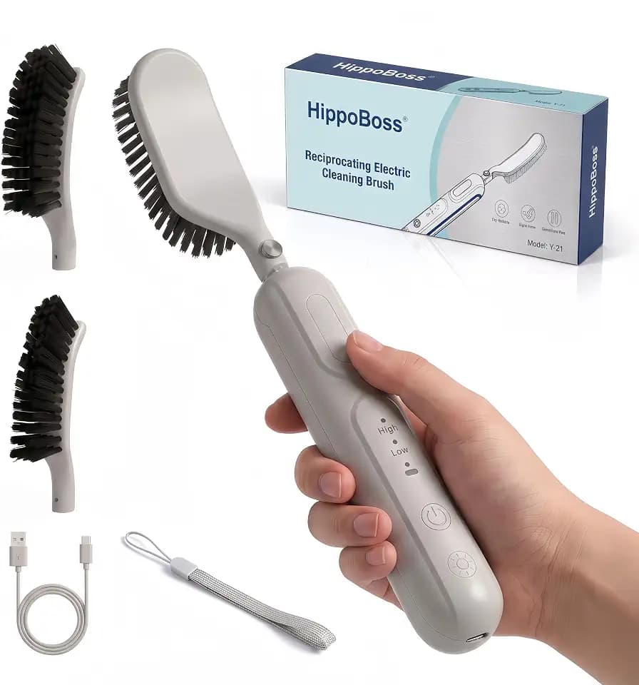Reciprocating Electric Scrubber for Tile & Grout, Scrub Brush for Cleaning