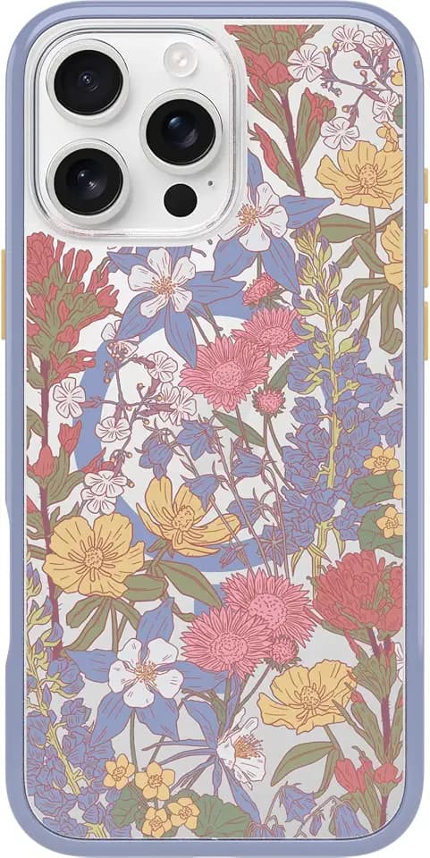 OtterBox iPhone 16 Pro Max Symmetry Series Clear Case - Floral Purple