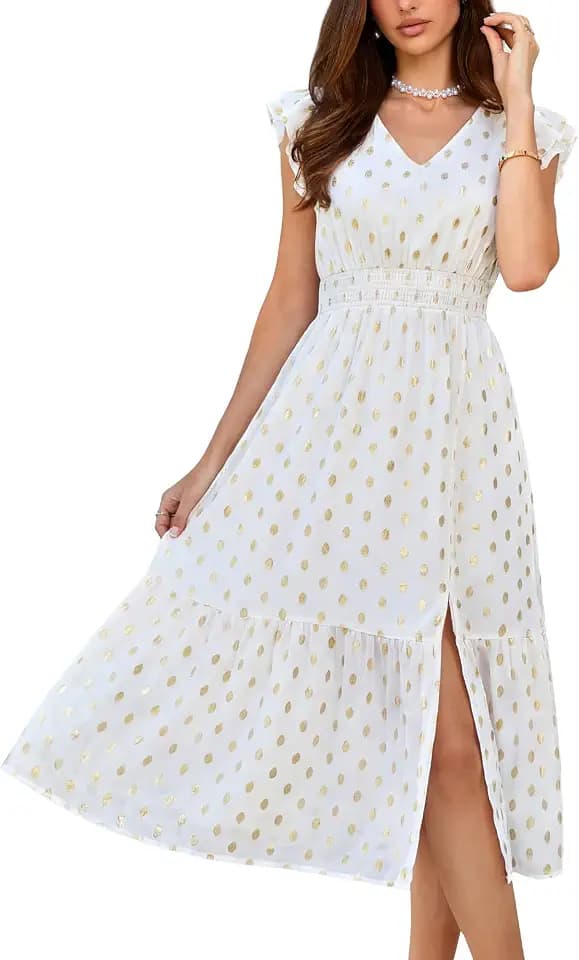GRACE KARIN Womens Summer Wedding Guest Dresses Boho Beach Midi Sundress