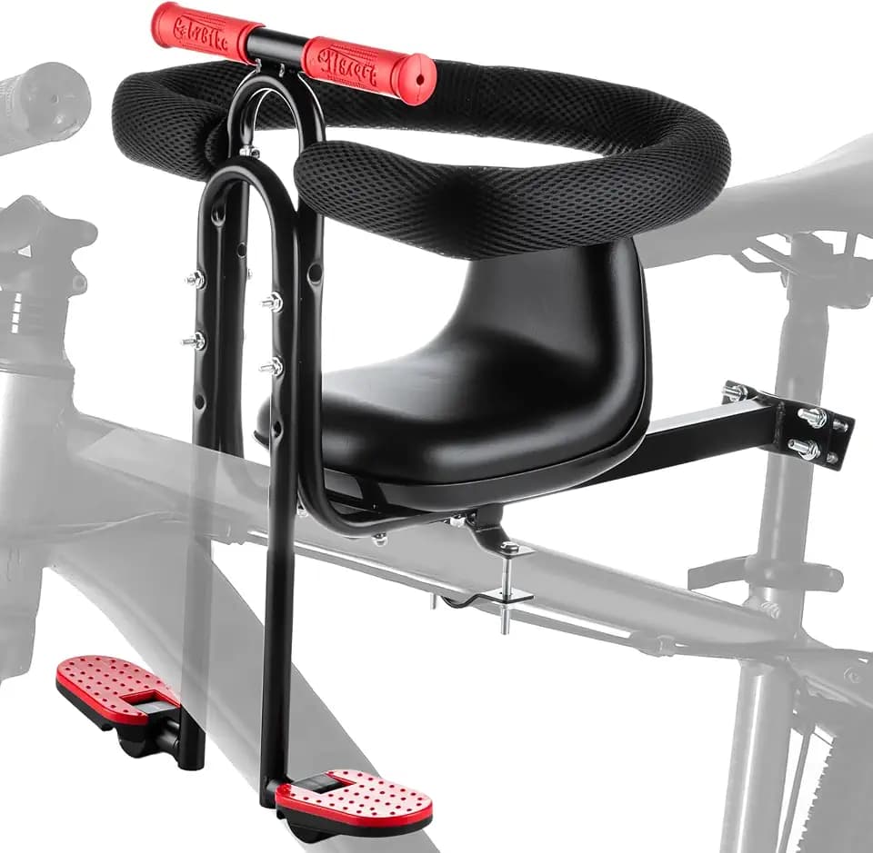 Abnehmbarer Fahrradkindersitz Vorne, Stabil Sicher Fahrradsitz,1-4J. 20 kg