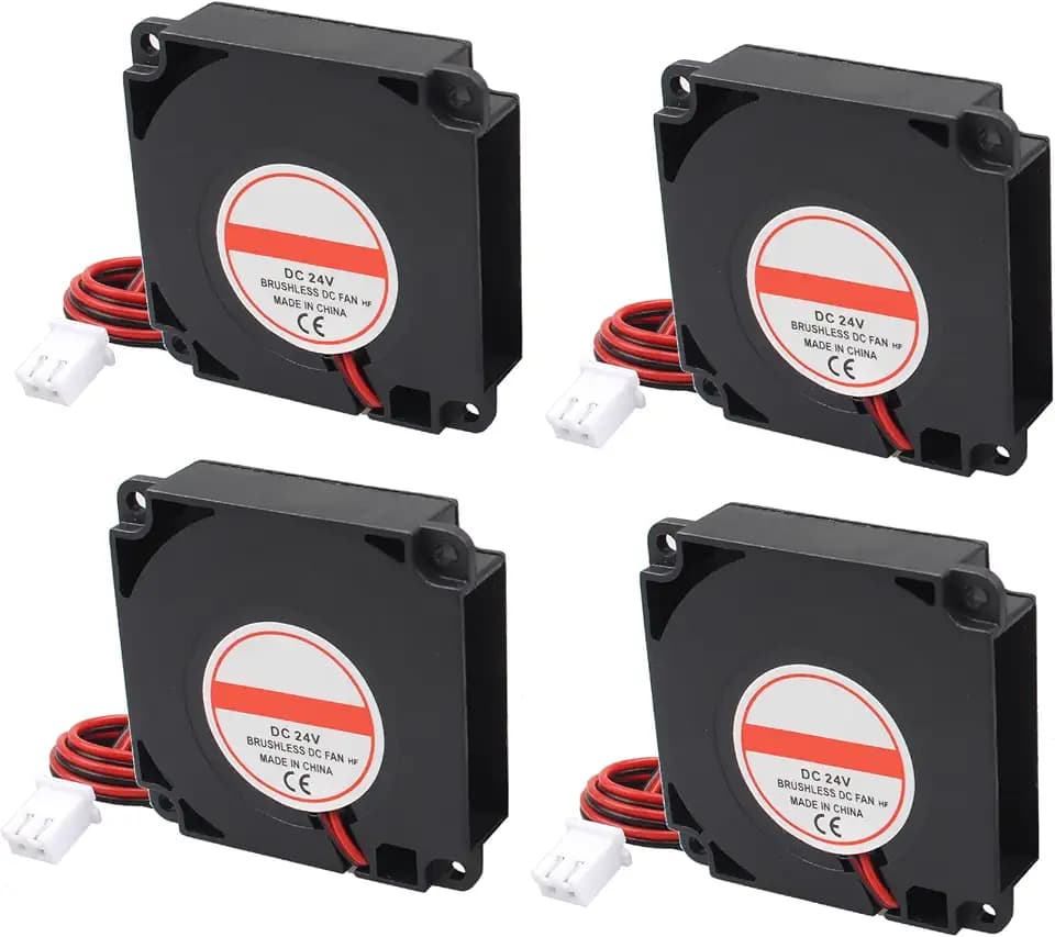 4 Stück 3D Drucker Lüfter DC 24V 4010 Bürstenloser Kühlkühler Ventilator 40x40x10mm Geräuschloser 2 pin-kühlgebläse mit 30cm Kabel für 3D Drucker Zubehör