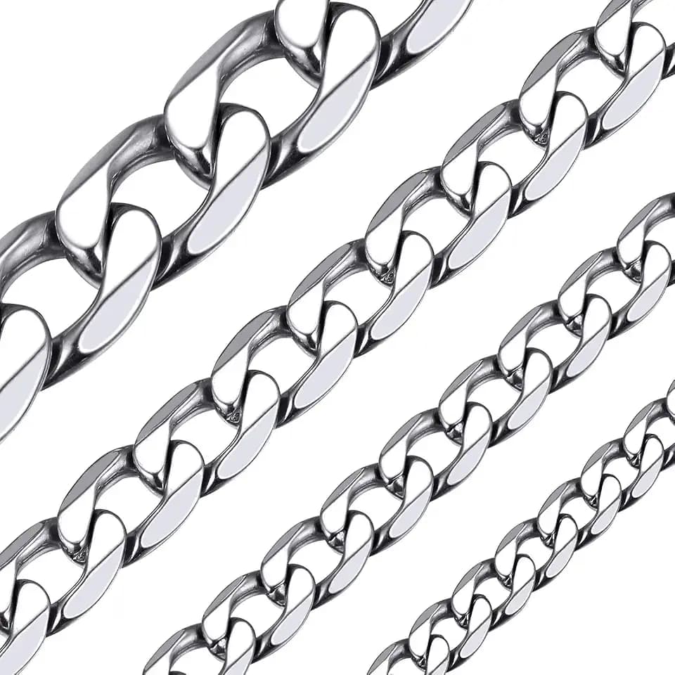 ChainsHouse Stainless Steel Cuban Link Chain Necklace for Mens Jewelry