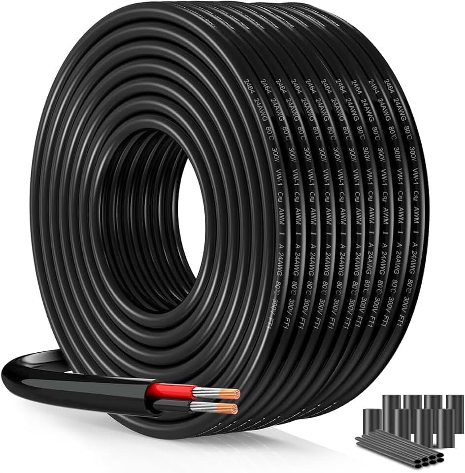 UL2464 24AWG 2x0,23mm² Niederspannungskabel, 25m