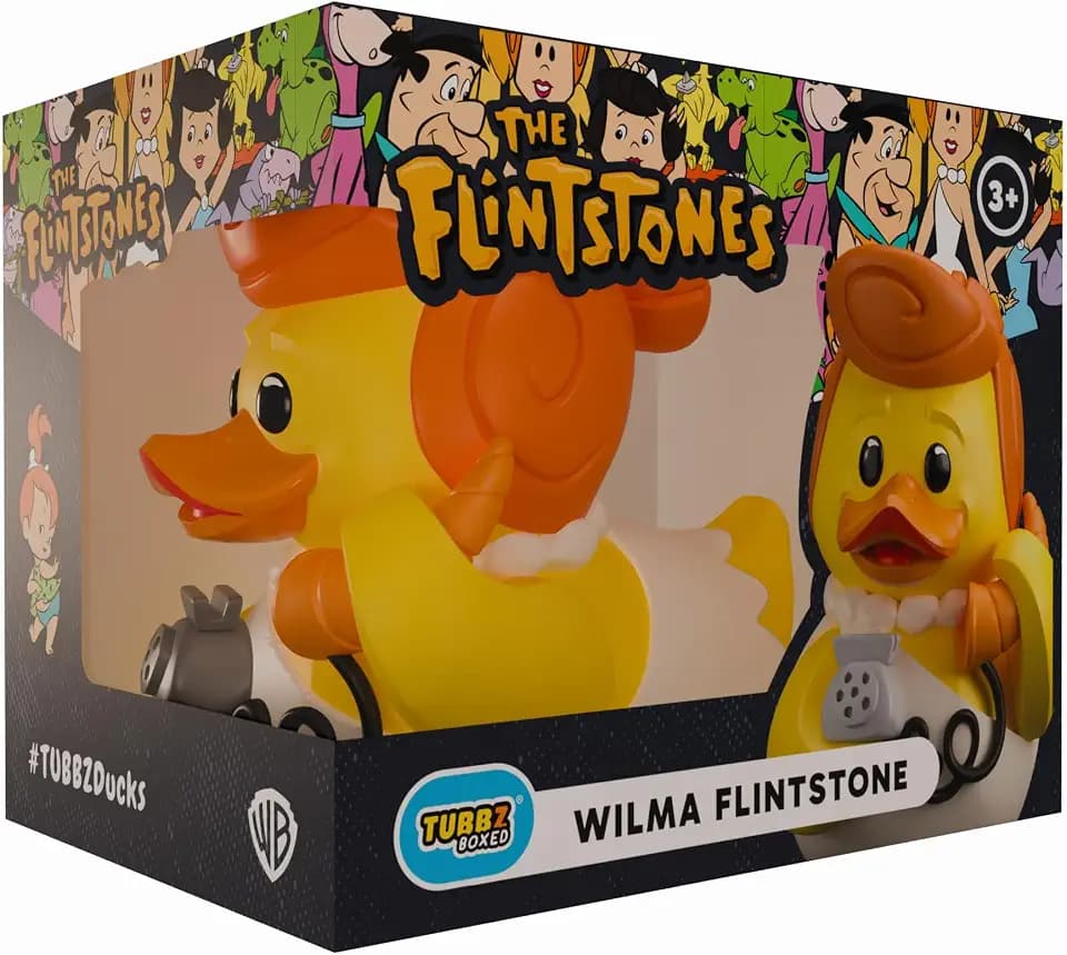 TUBBZ Box-Ausgabe: Flintstones – Wilma Flintstone Cosplaying Gummiente Vinylfigur – Offizielle Sammelfigur für Fans von Flintstones