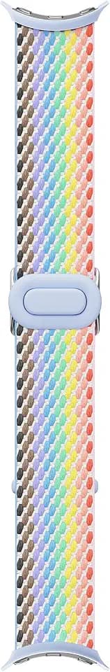 Google Pixel Watch Woven Pride Band - Compatible with the 41mm Pixel Watch 1, 2, 3, and 4 - Rainbow
