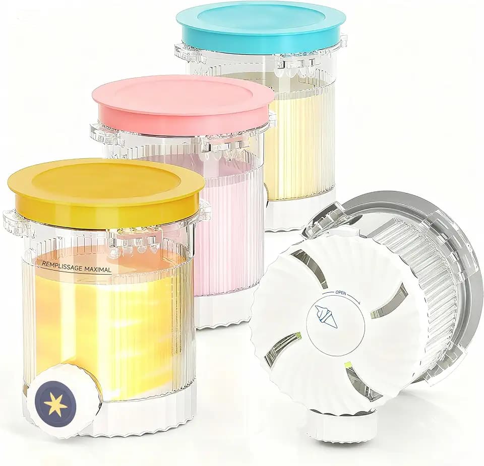 Vione Creami Swirl 16 oz-Becher für Ninja Swirl von CREAMi Eiscreme- und Softeismaschine- 4 Stück Swirl Creami Behälter für Ninja NC700 NC701EU Serie, BPA-frei, Spülmaschinenfest