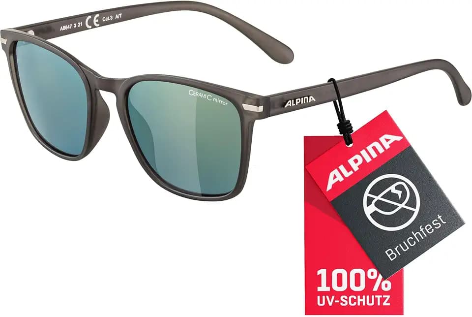 ALPINA YEFE - Verspiegelte und Bruchsichere Sonnenbrille Mit 100% UV-Schutz Für Erwachsene