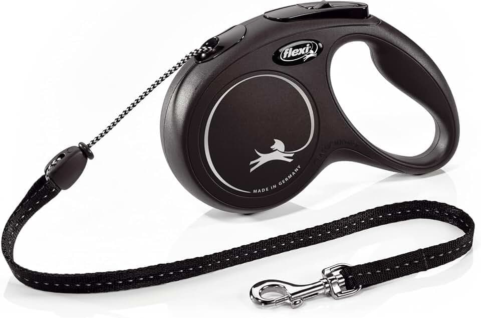 flexi® Classic M Hunde Roll-Leine, 5m Seil, schwarz
