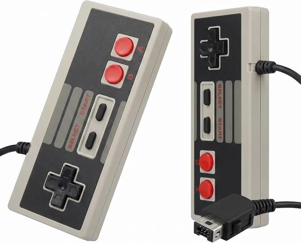 acisan Retro Game Controller - Mini Classic Wired Controller Dual Set, 2PCS, Compatible with Classic Gaming Systems, Nearly 10 Feet Cable