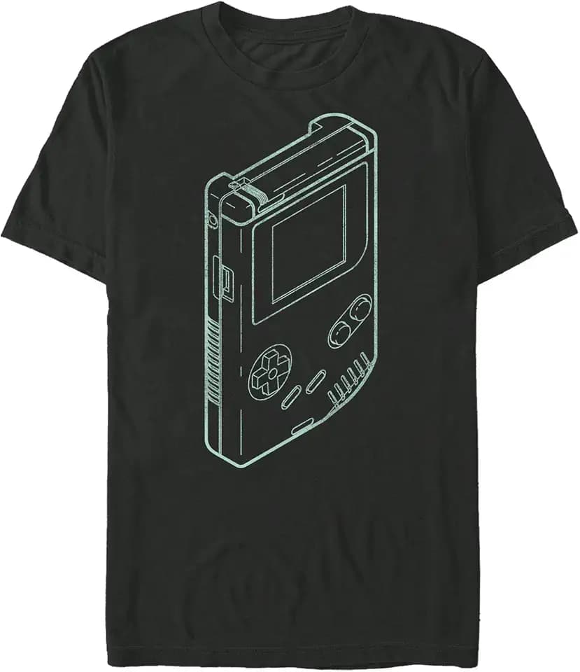 Nintendo Mens Nintendo Game Boy Red Outline T-Shirt