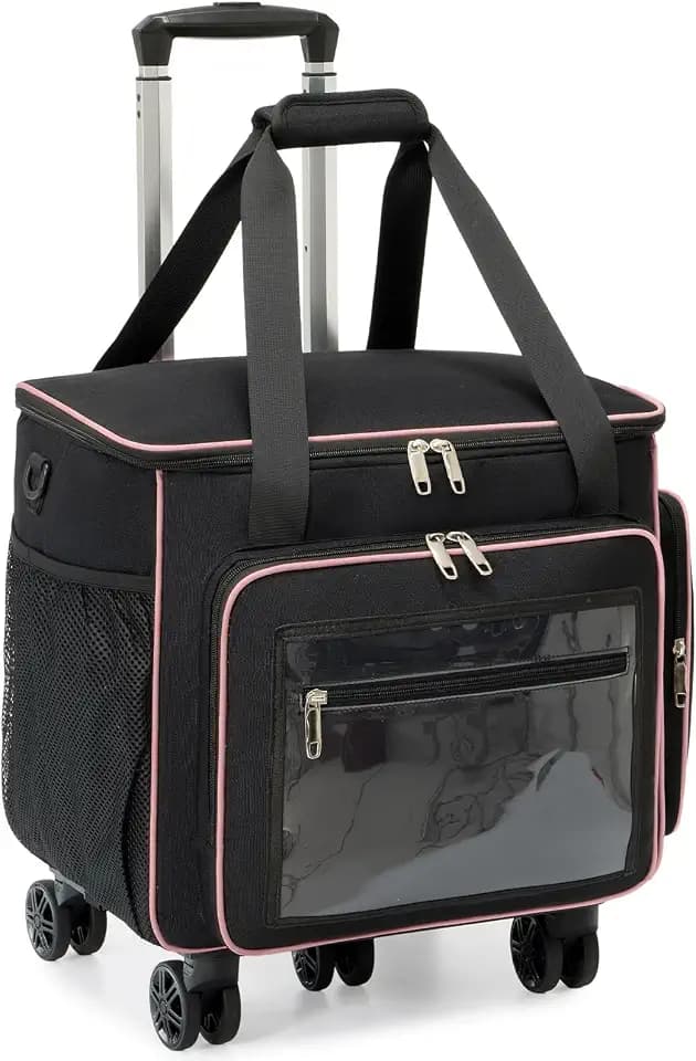 Amythe Teacher Bag with Wheels, 15.6" Rolling Briefcase for Women for Work