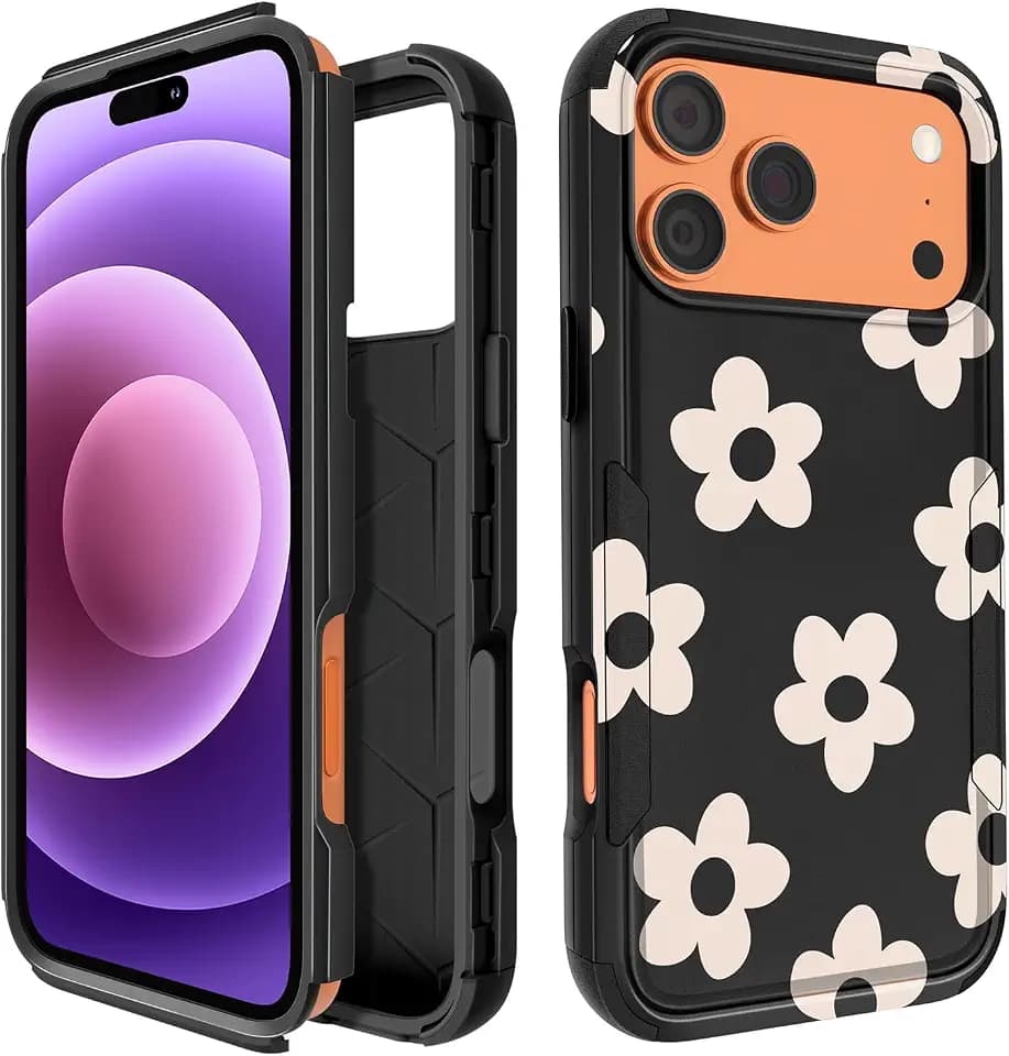 for iPhone 18 Pro Max/17 Pro Max Case, Cute Flower Cover for Women