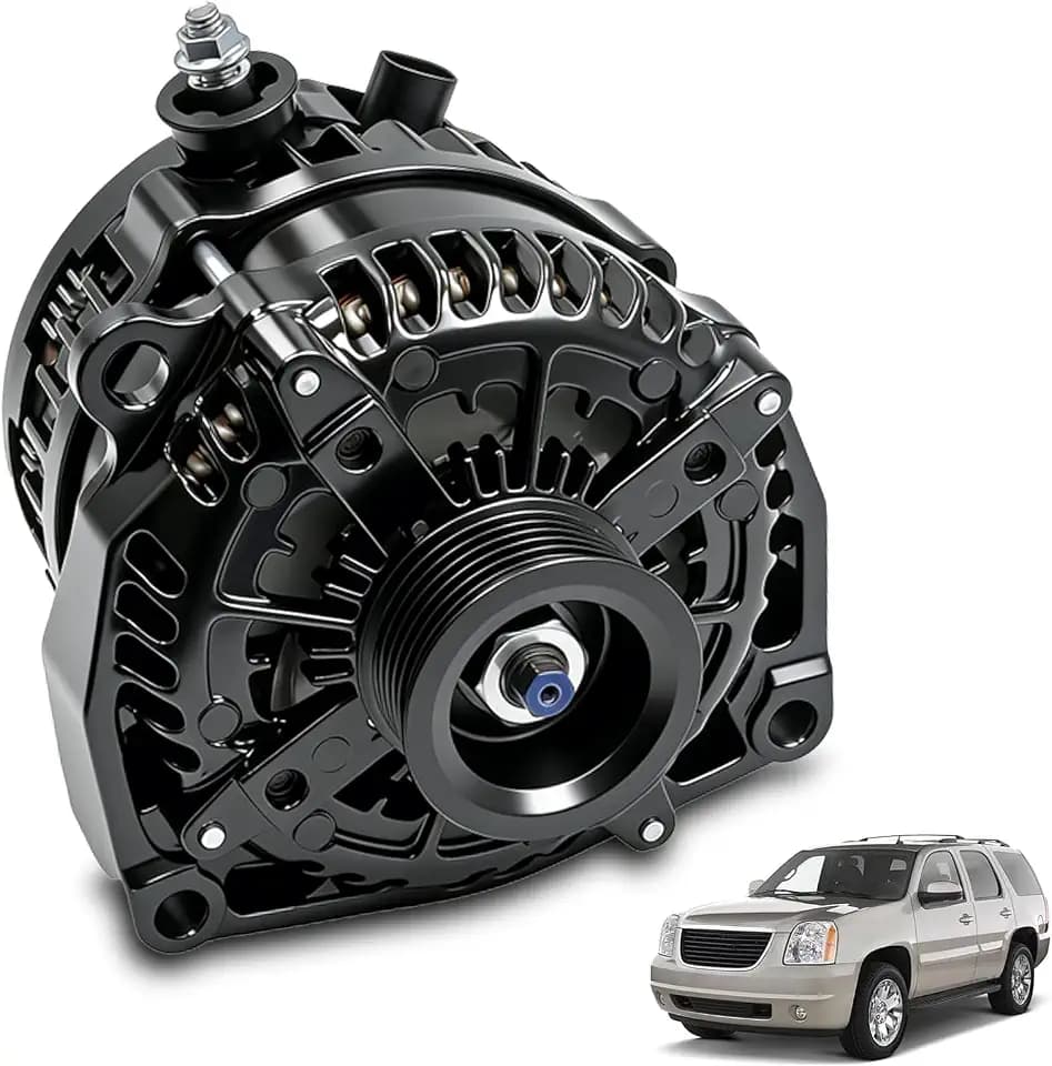 15093928 300 AMP 14V High Output Alternator With Pulley Fit for Chevy Silverado 1500 2500HD 3500HD, Avalanche Suburban Tahoe, GMC Sierra Yukon XL, Cadillac Escalade Hummer H2 2007-2014#15093929