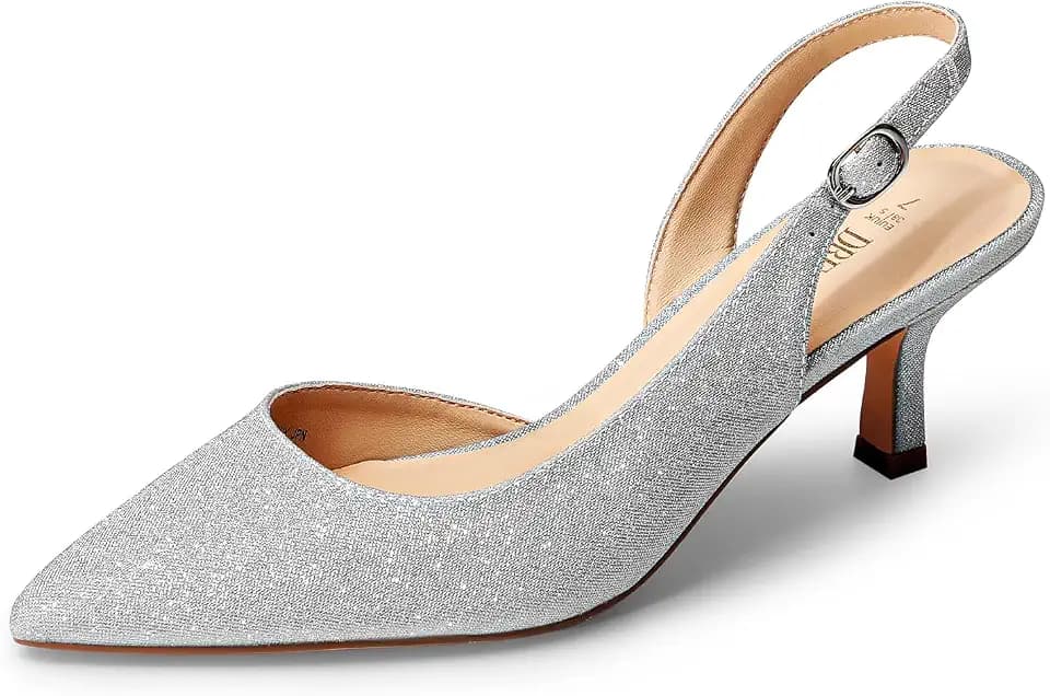DREAM PAIRS Women's Kitten Slingback Heels Pumps
