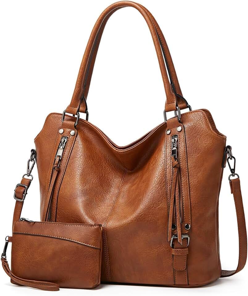 TANTOMI Large Purses for Women, PU Leather Shoulder Handbags for Daily Work