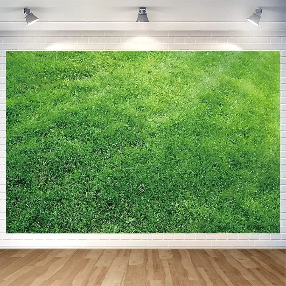 Green Grass Backdrop Wall Banner Grass Photography Background for Home Outdoor Birthday Party Baby Shower Decoration Supplies 70.8 x 47.2 Inch