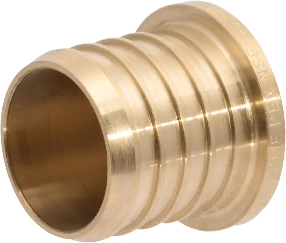 SharkBite 1-1/4 Inch Brass Crimp Plug, PEX Pipe, PE-RT, UC0435