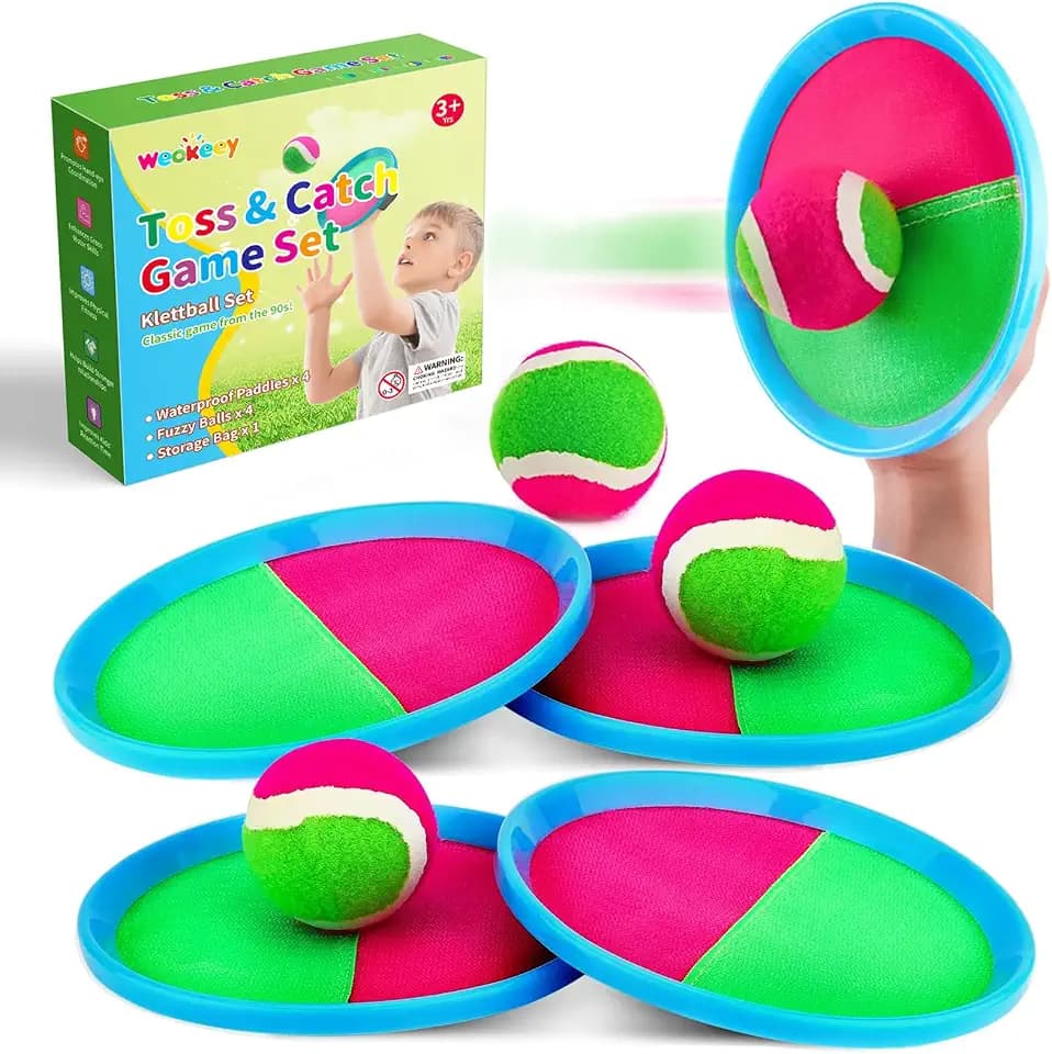 Klettballspiel Strandspielzeug Pool Spielzeug Wasserspielzeug Kinder Outdoor Spiele Gartenspiele Reisespiele Klettball Wurfspiel Kinderspielzeug Geschenk 3 4 5 6 7 8 Jahre Junge Mädchen