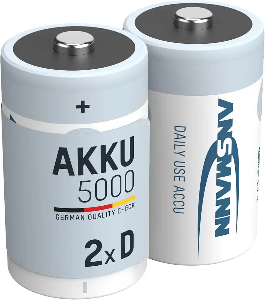 Ansmann 2X Mono D Akku 5000 mAh NiMH 1,2 V - HR20 Wiederaufladbar