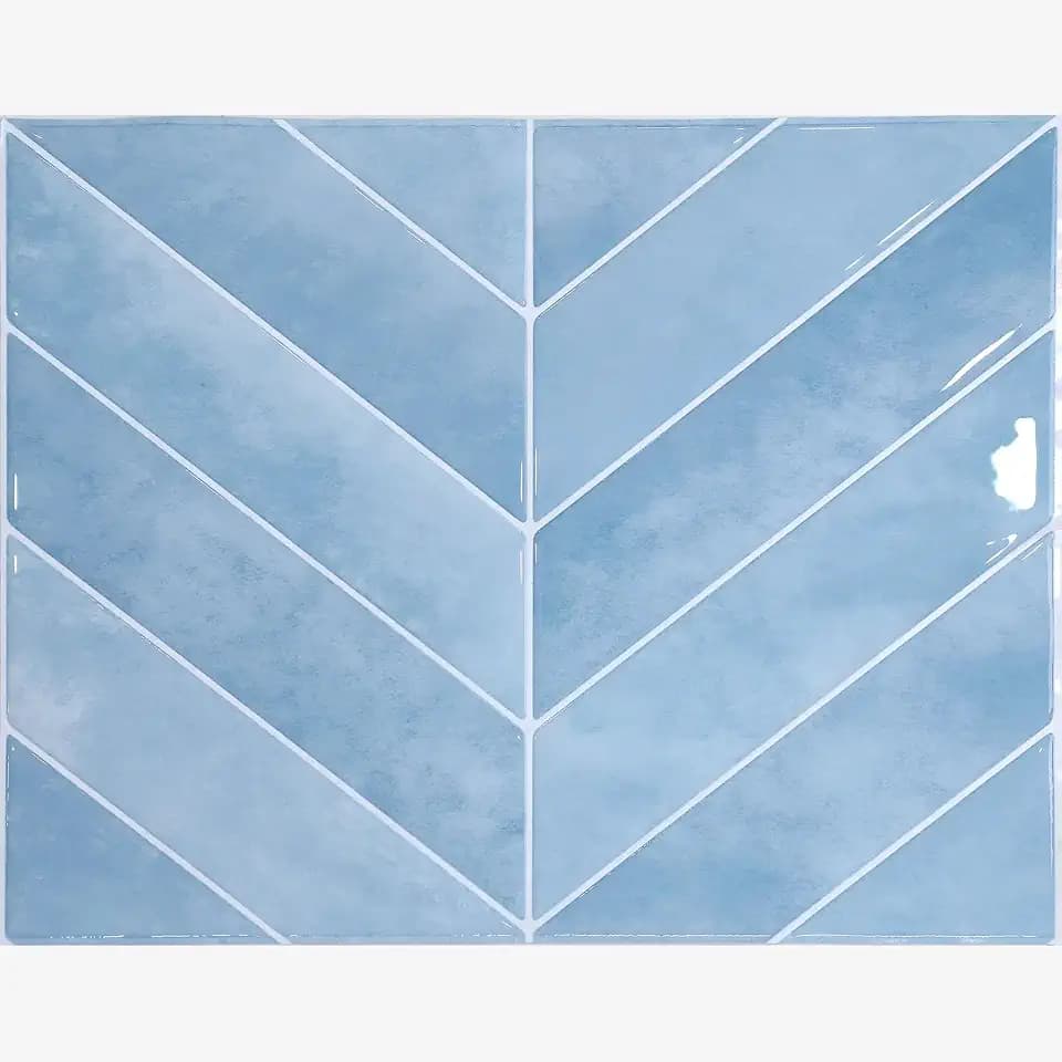 10Pcs Peel and Stick Backsplash,Adhesive Wall Tiles-Light Blue Twill