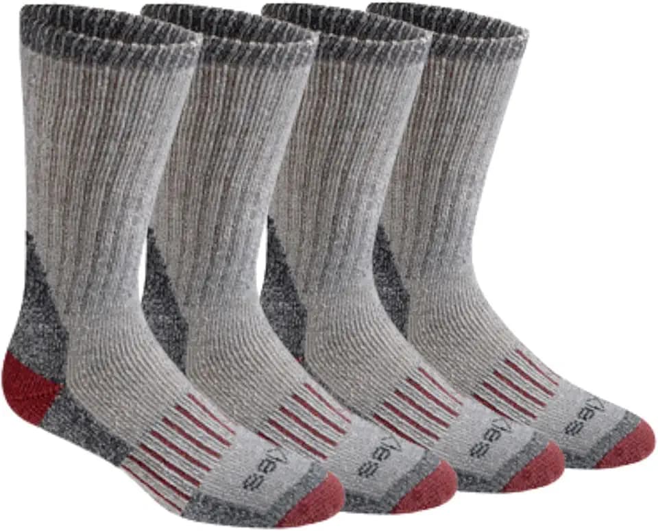 Dickies Men's Heavy Weight Wool Blend Thermal Crew Socks, (2, 4 Pairs)