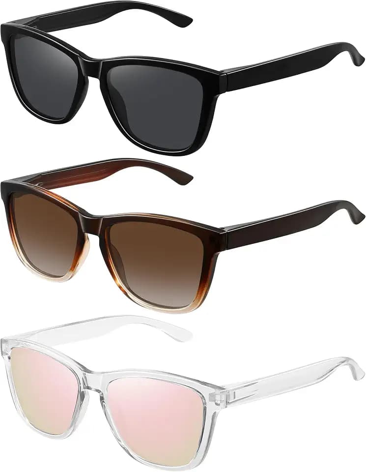 MEETSUN Polarized Sunglasses for Women Men Trendy Retro Square Shades