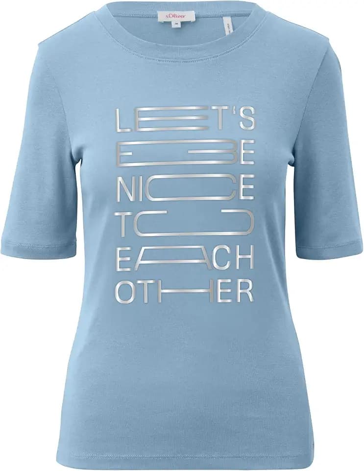 s.Oliver Damen 10.2.11.12.130.2129451 T-Shirt, Blau #291e29, 32