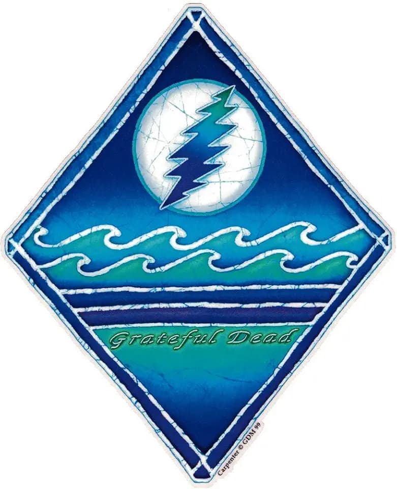 Dye the Sky Grateful Dead Lightening Moon - Window Sticker/Decal (4.5" X 5.5")