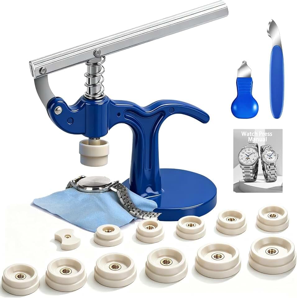 EasyTime Watch Press Tool Set: 16PCs Watch Repair Kit with Operation Manual