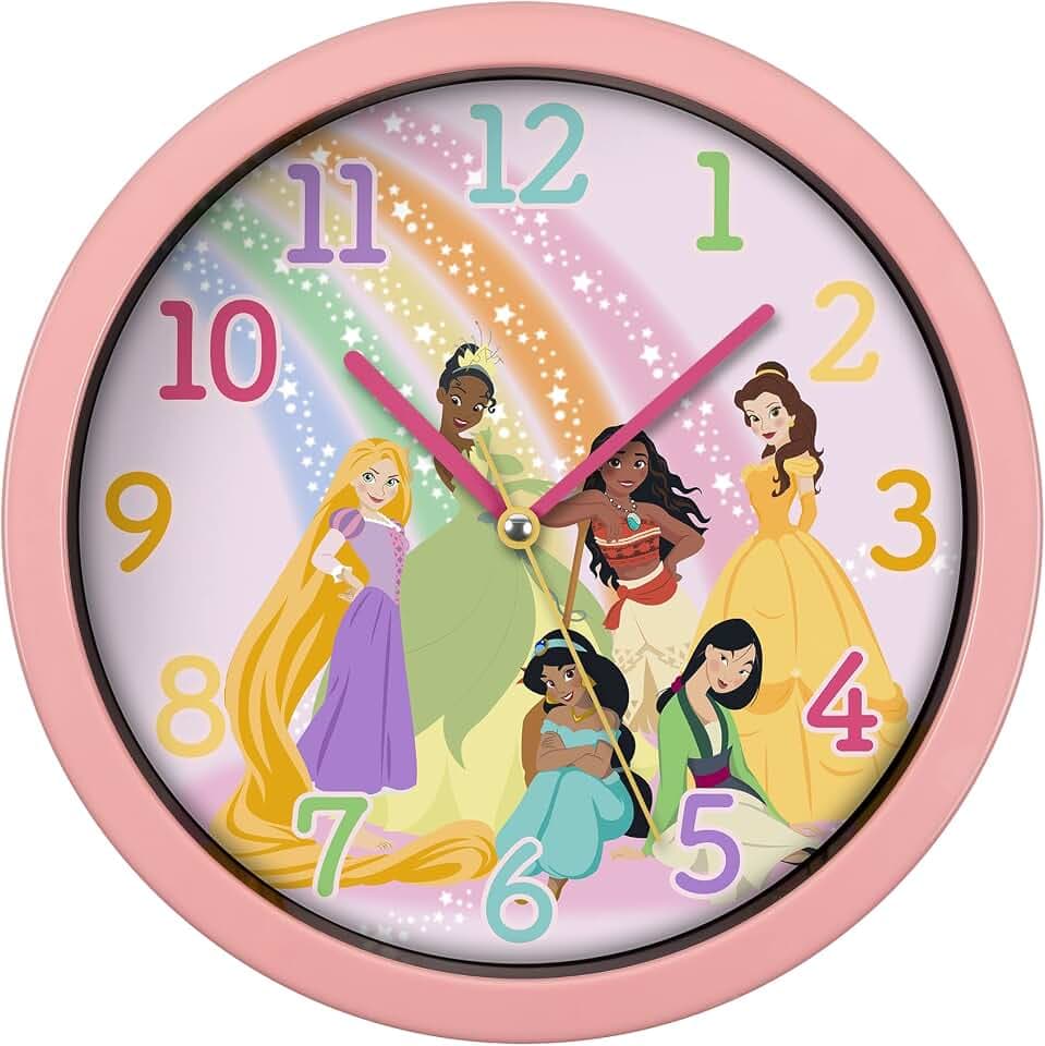 Disney Princess Wanduhr PN3089, Rosa
