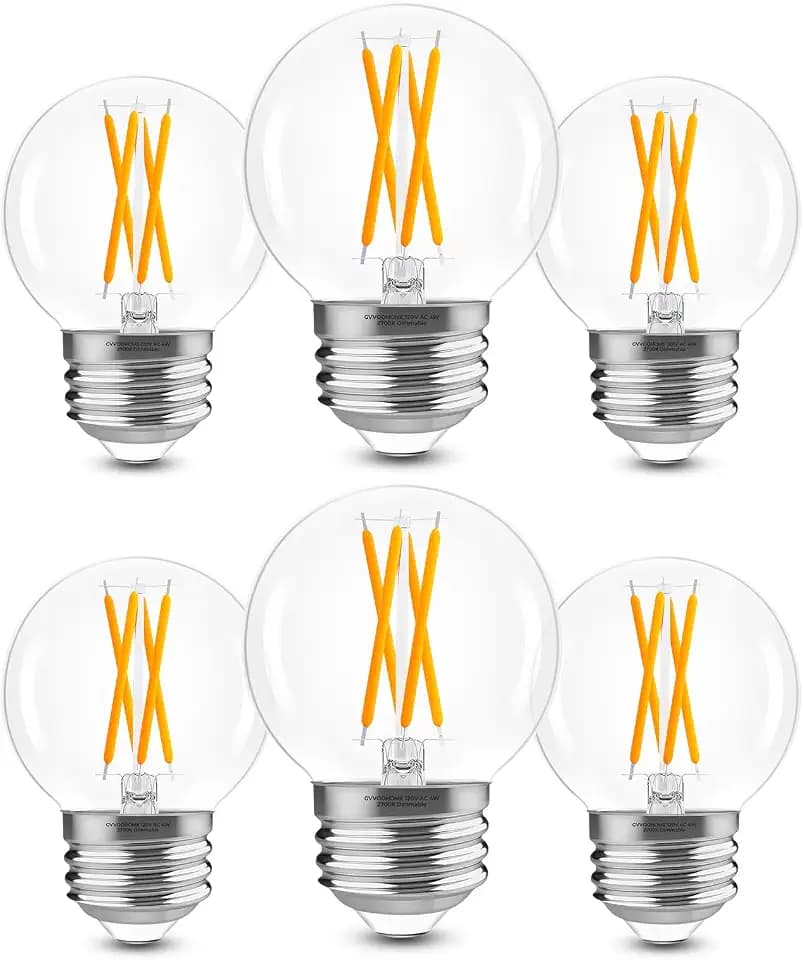 E26 G16.5 Edison LED Globe Bulbs, 2700K Warm White, 40W Equivalent