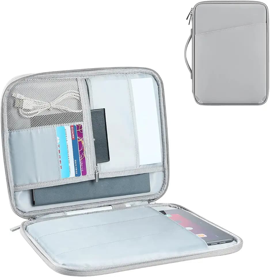 Grey PU 11" Protective Tablet Case for iPad & More