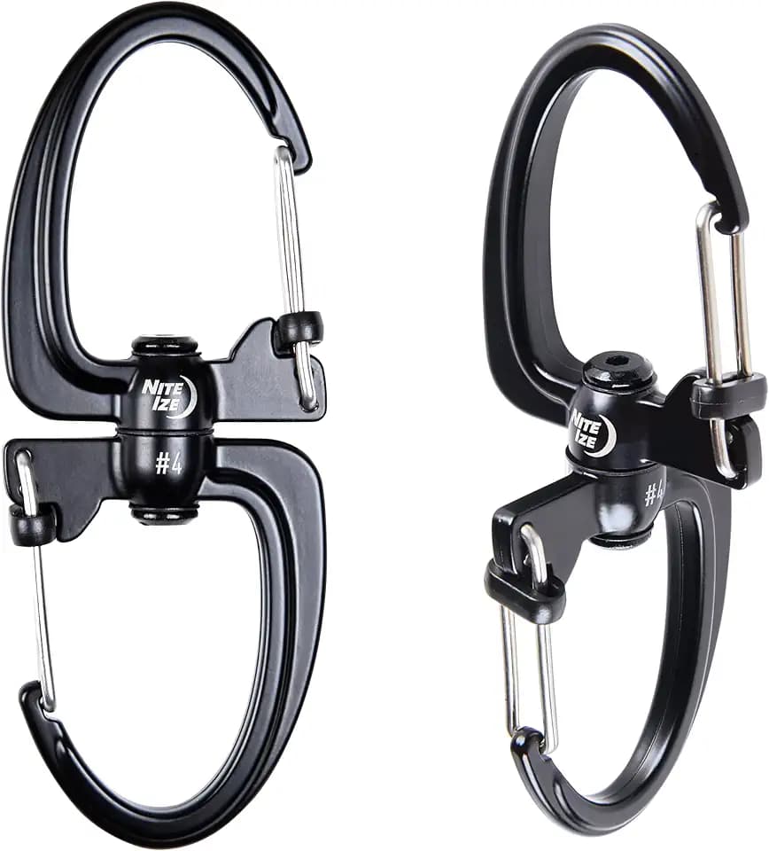 Nite Ize S-Biner 360 SlideLock Dual Carabiner, Swivel S Clip, Size #2