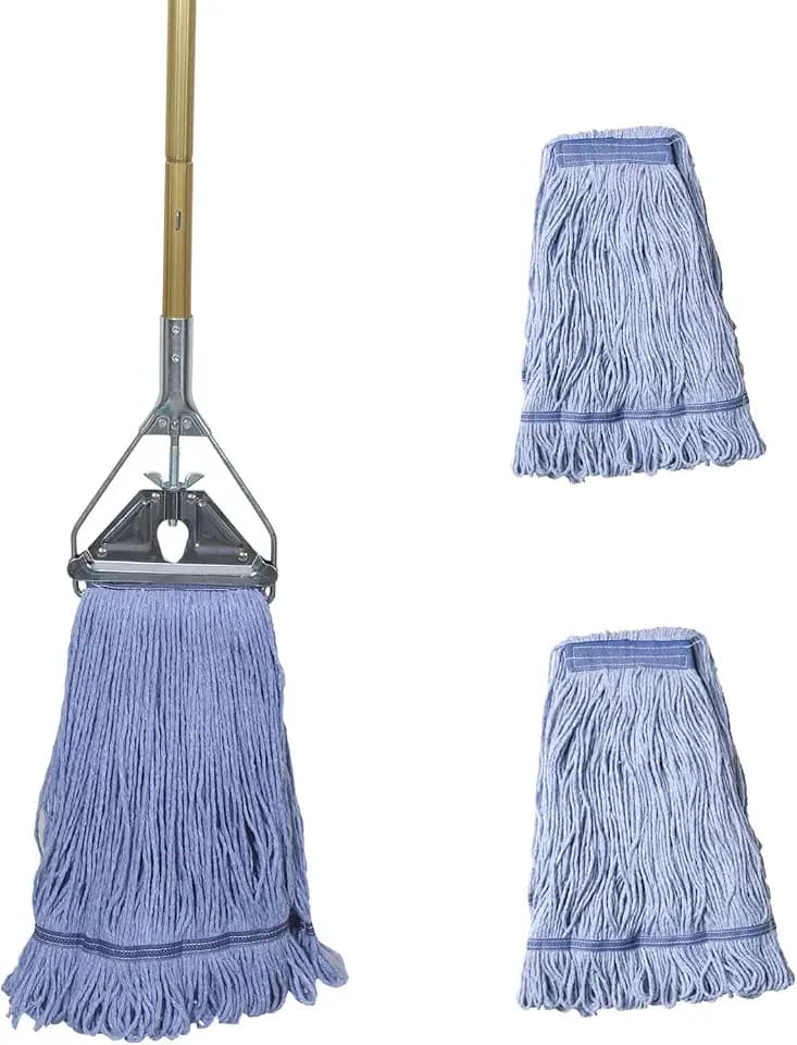 Midoneat Heavy Duty Commercial Industrial Mop with 2 Large Head Replacement
