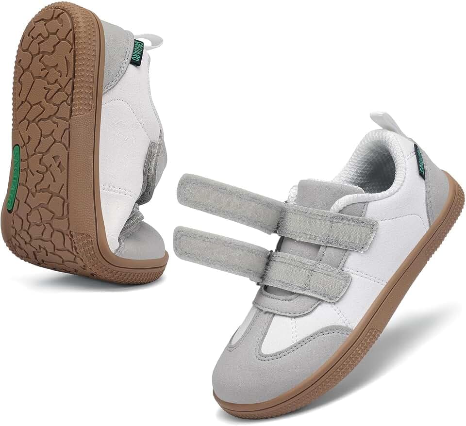SAGUARO Kids Barefoot Shoes Minimalist Wide Toe Box Walking Shoes for Preschool and Daily Wear