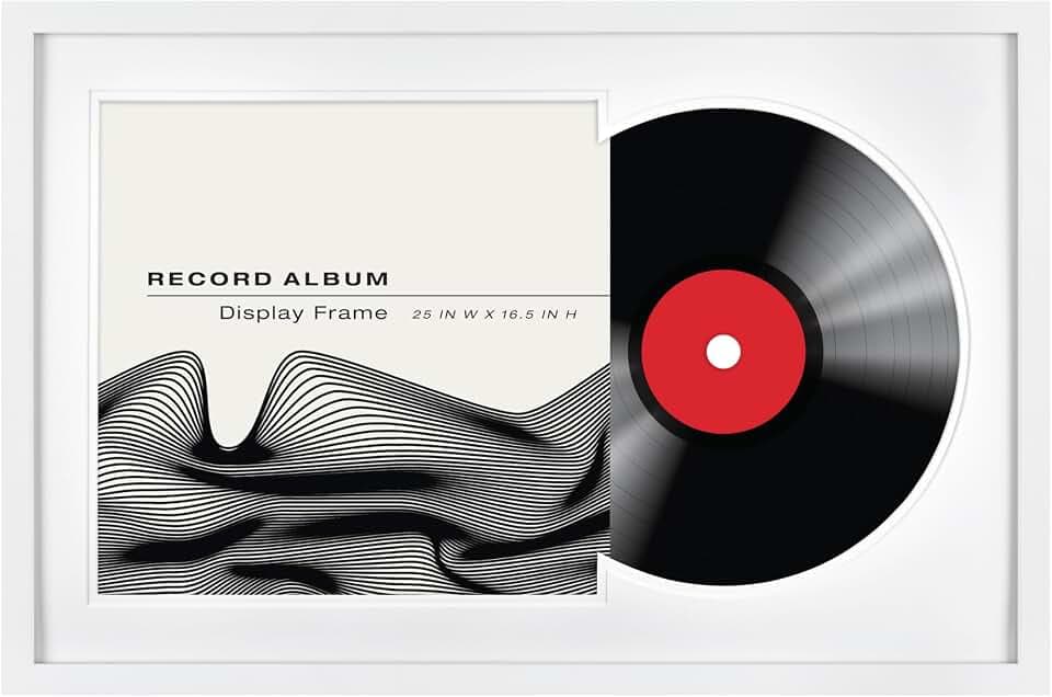 MCS Double Matted Record Album Frame, 16.5x25, White