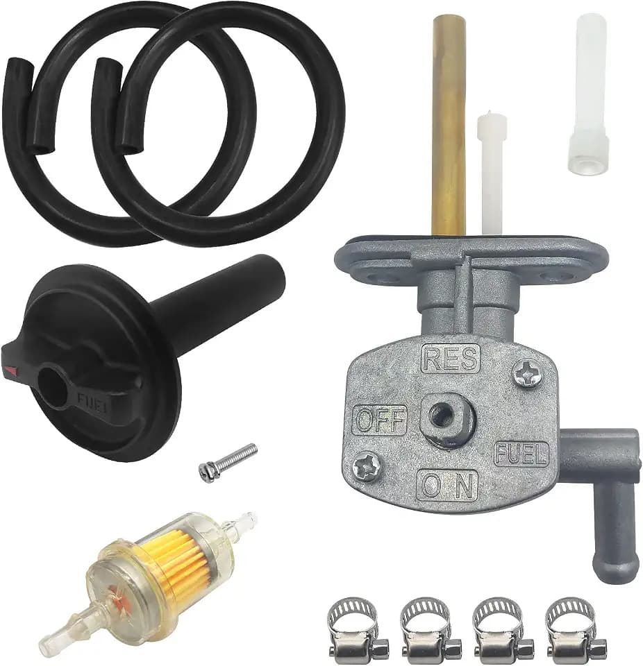M MATI Fuel Valve Tank Switch & Lever for Kawasaki Prairie 360 KVF360 2003-2013 Prairie 400 KVF400 1997-1998 51023-1402&92077-1098