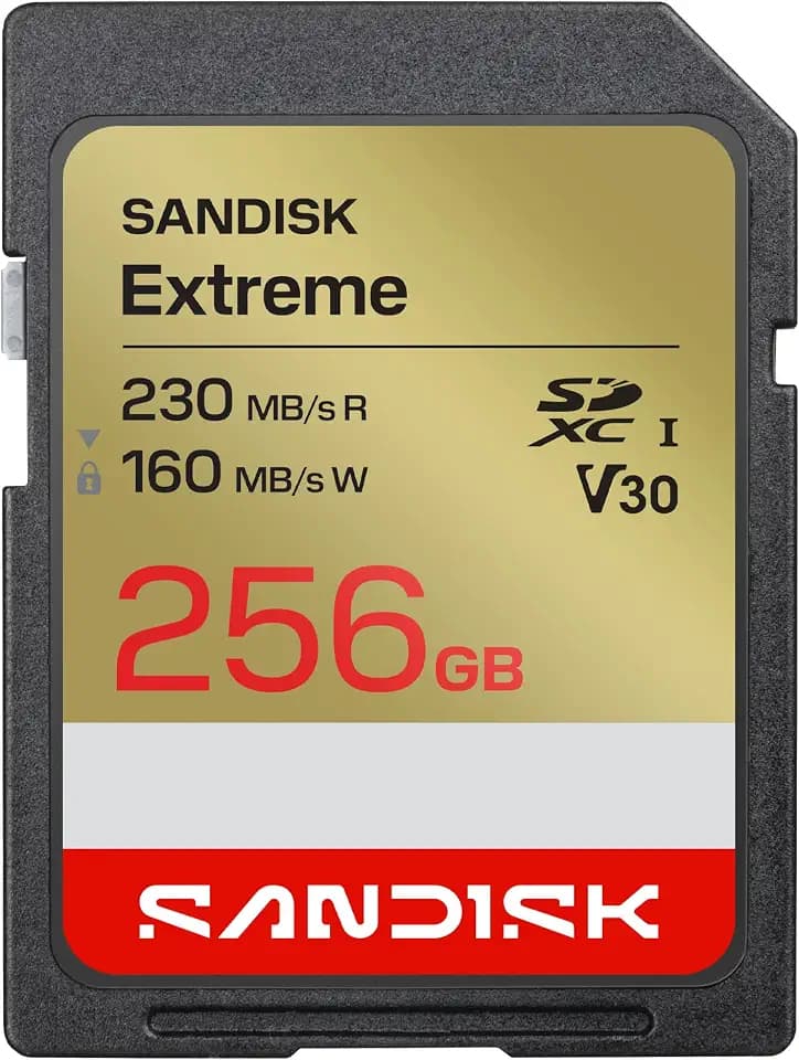 SANDISK 256GB Extreme SD Memory Card, Up to 230MB/s Read Speeds, UHS-I