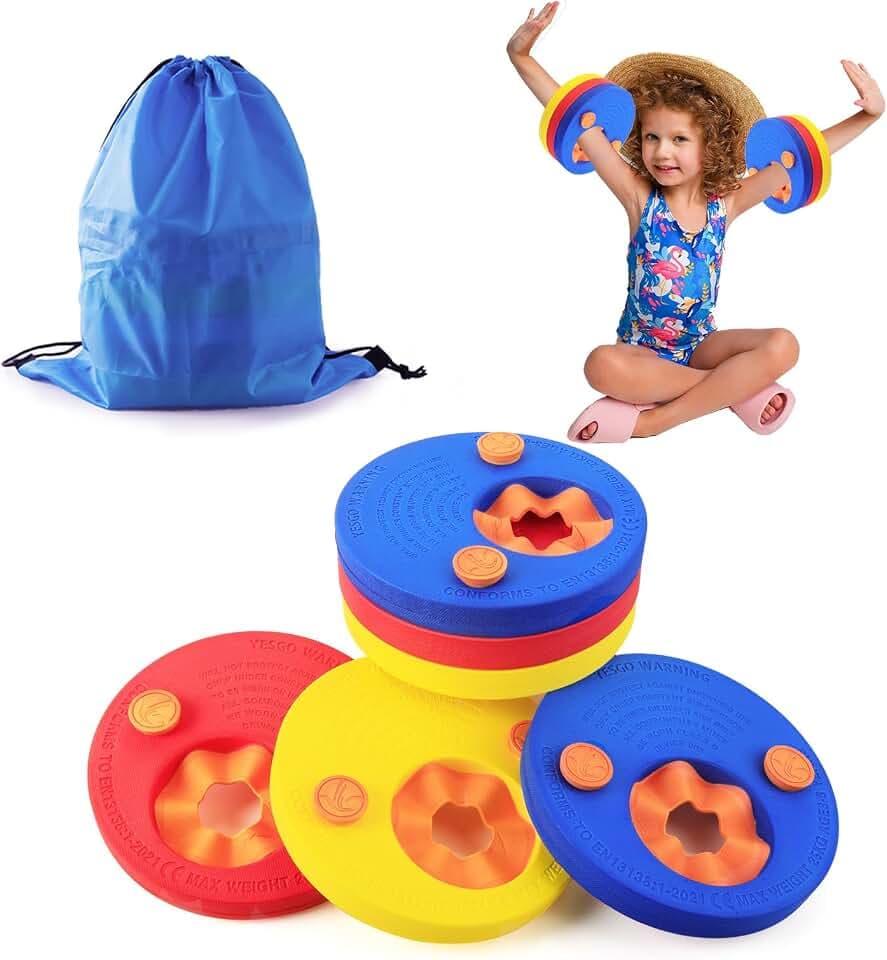 6 Stück Schwimmflügel für Kinder 2-7 Jahre, Schwimmscheiben Kinder, Eva Schaum Schwimmflügel ohne Aufblasen, Auftriebshilfe Schwimmhilfe zum Schwimmen Lernen für Kleinkind Mädchen Junge