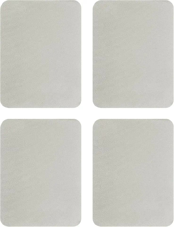 QUARKZMAN Flicken zum Aufbügeln 4 Stück, 125x95mm Patches zum Aufbügeln, Aufbügelflicken für Kleidung, Hosen, Flicken und Dekorieren - Grau
