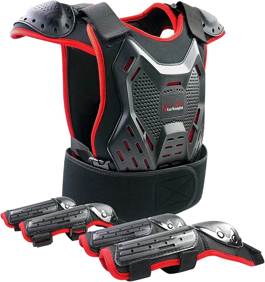 StarknightMT 5-12 Kids Dirt Bike Gear Youth Motocross Chest Protector Suit