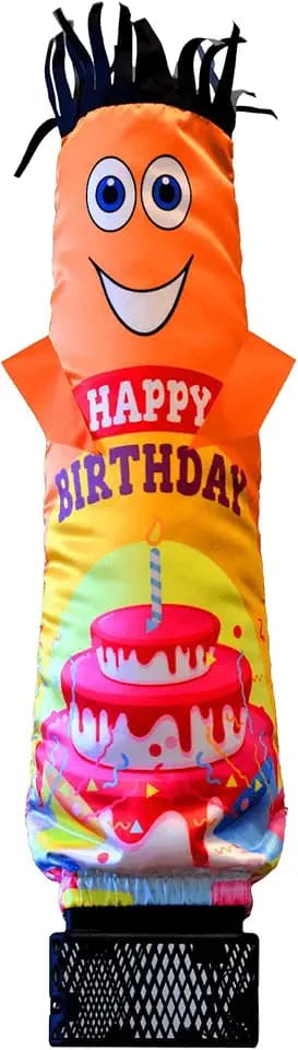 LookOurWay Air Dancers Mini Inflatable Tube Man Set - 29" Wacky Waving Inflatable Tube Guy with Blower for Desktop Advertising - Happy Birthday