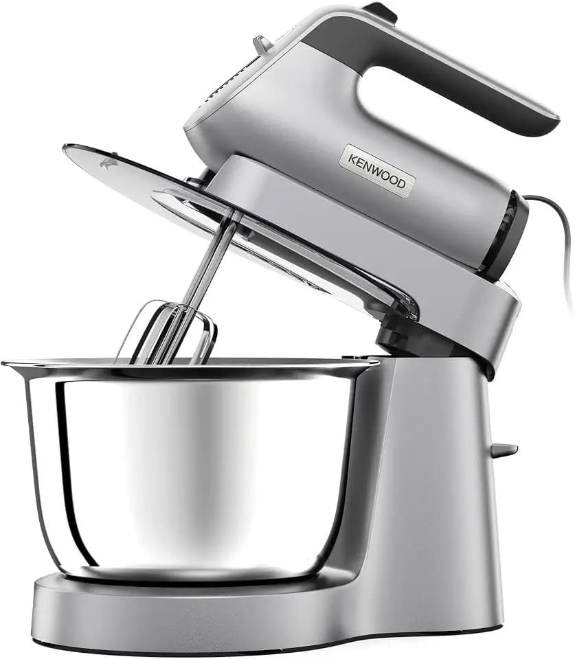 Kenwood Chefette HMP54.000SI - Handmixer und Küchenmaschine in einem, 3,5 l Edelstahl-Schüssel, variable Geschwindigkeit + Pulse-Funktion, 650 Watt, Silber