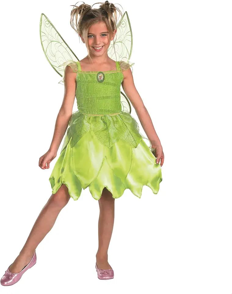 Disguise Tinker Bell Costume, Officially Licensed Tinker Bell and The Fairy Rescue for Girls, Medium (7-8)