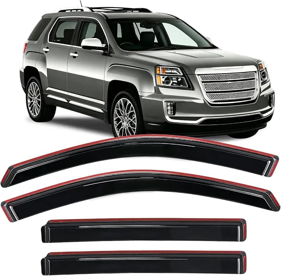 Nilight in-Channel Rain Guards for GMC Terrain 2010-2017, 4PCS