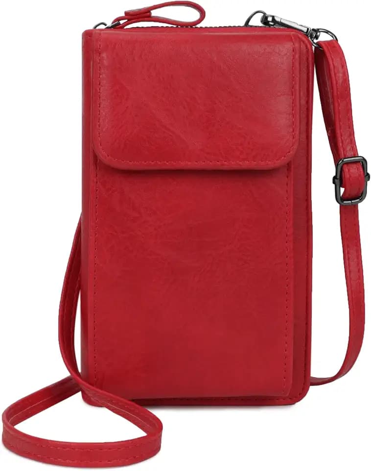 Women Cell Phone Purse Wallet Small Crossbody Bag Leather Shoulder Bag with Card Slot