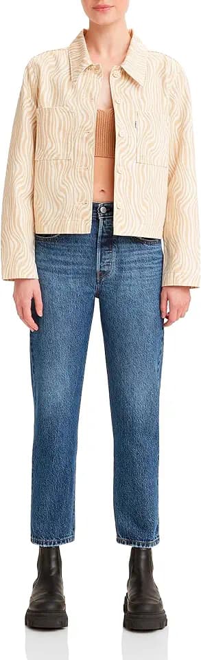 Levi's Damen Jeanshose 501 Crop High Rise, Straight Fit