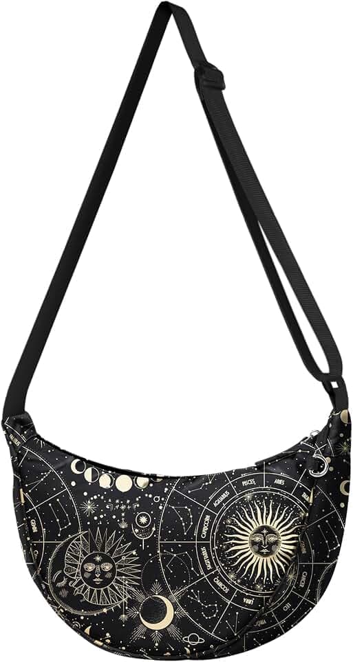 Crescent Crossbody Bags for Women - Nylon Small Crescent Shoulder Bags for Women Teen Girl Cute for Travel
