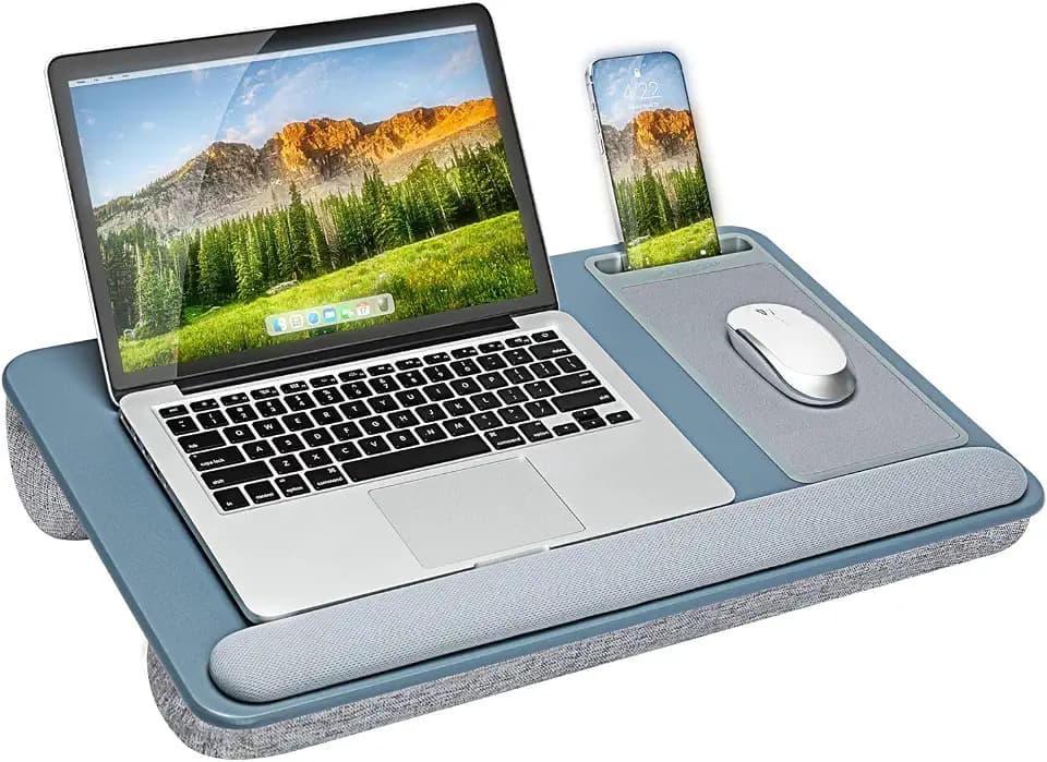 LAPGEAR Home Office Pro Lap Desk - Slate Blue, Fits 15.6” Laptops